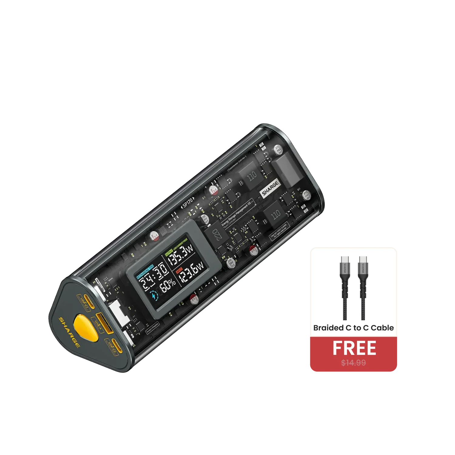 Shargeek 170 Power Bank (Free 240W Cable) - TrendyGoods