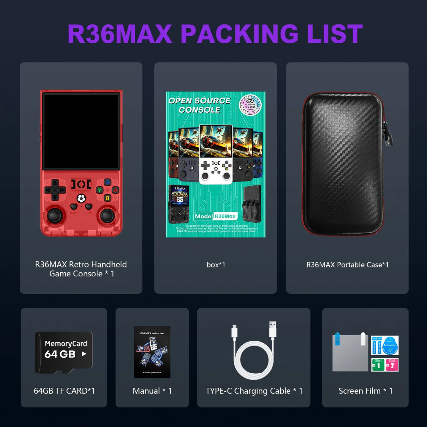 R36MAX Retro Handheld Game Console - TrendyGoods