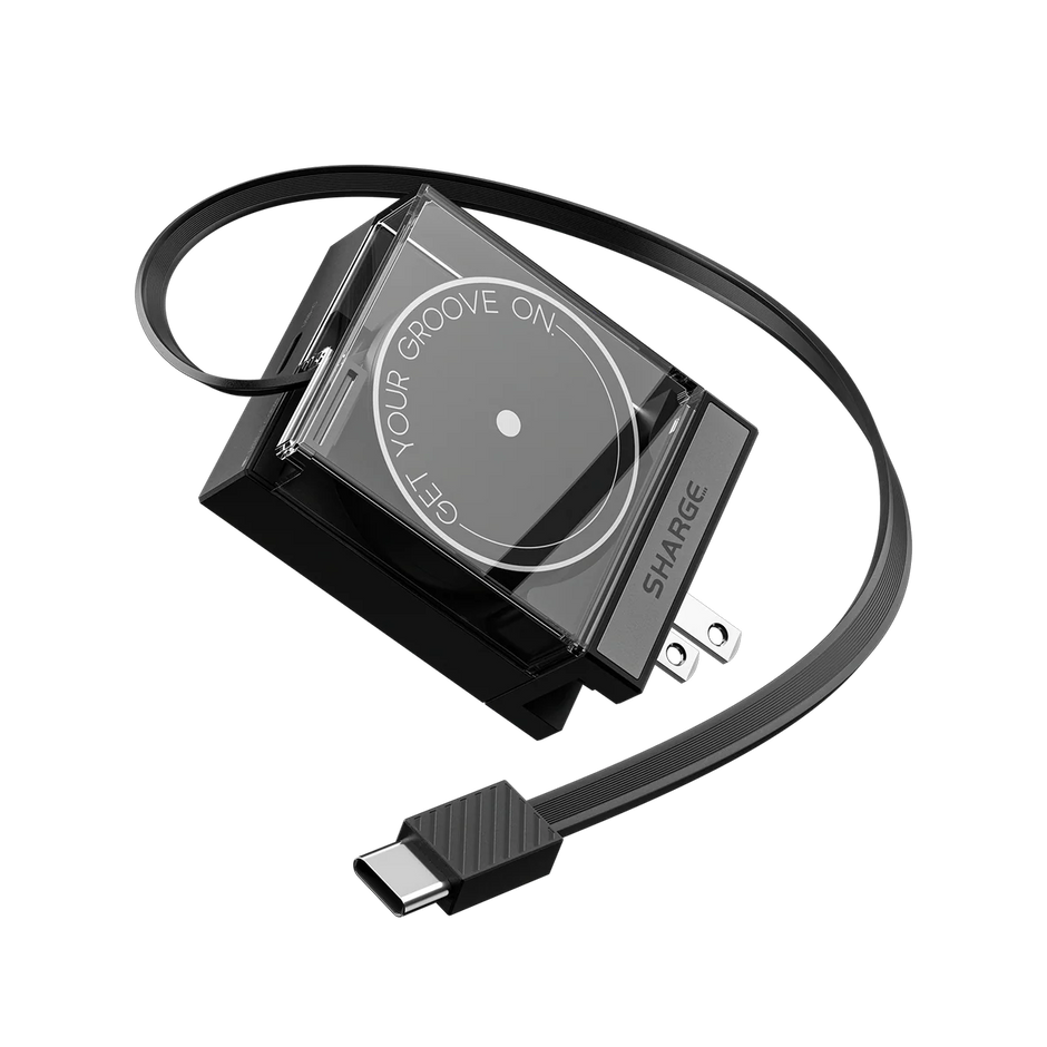 SHARGE Retractable 65 Charger ( 65W,2 Ports,Built-in Retractable Cable) - TrendyGoods