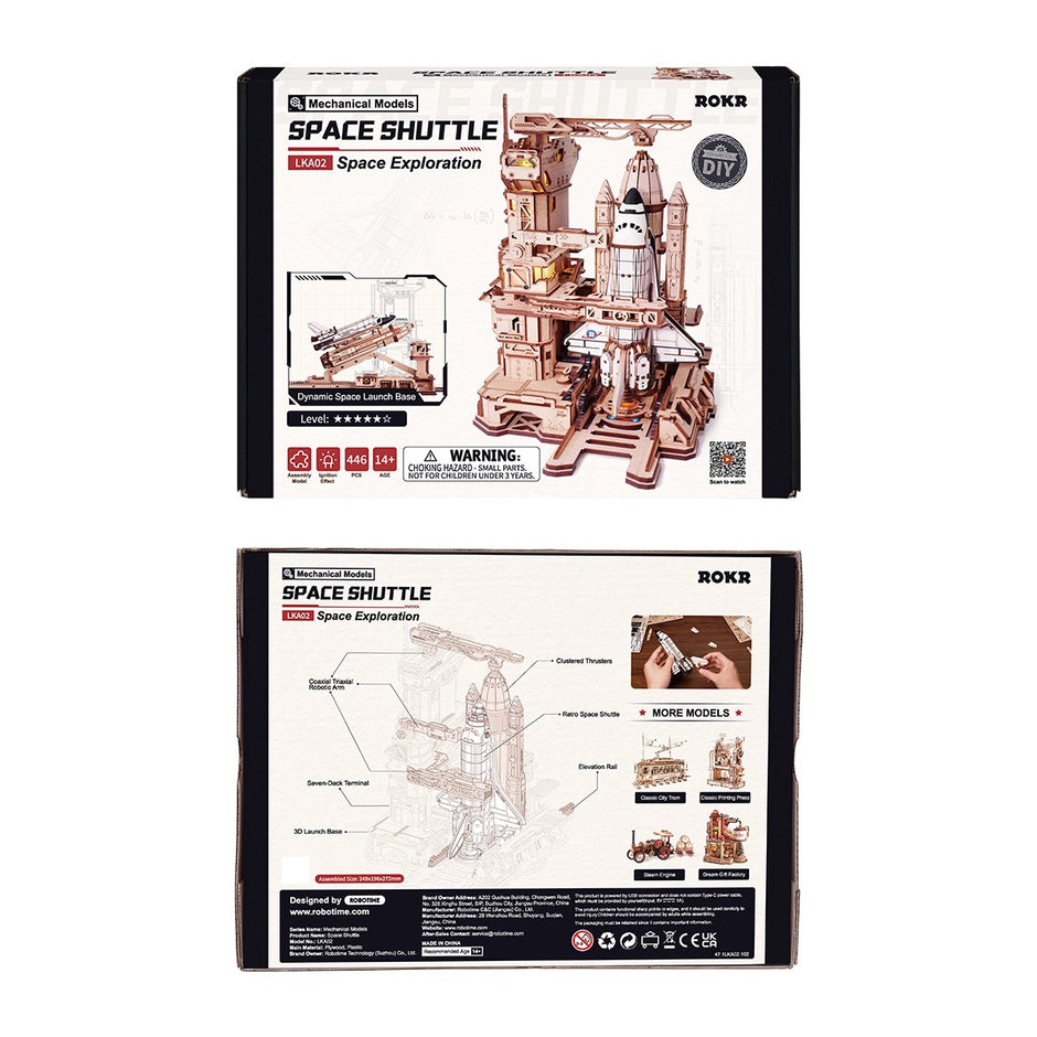 ROKR Space Shuttle LKA02 - Wooden 3D Puzzle Kit - TrendyGoods