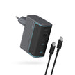 Cuktech GaN 100W Wall Charger | 2x USB-C, 1x USB-A, USB-C Cable, Gray