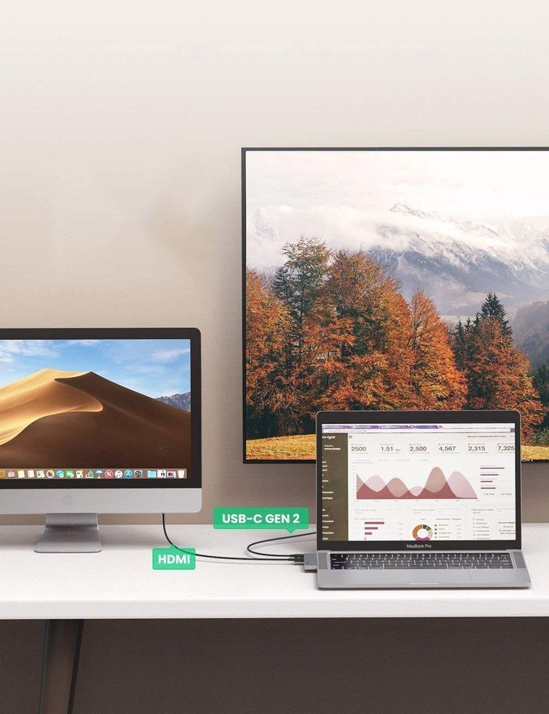 Ugreen 6-in-1 USB-C Hub | Thunderbolt 3, 100W PD, 4K@60Hz, 10Gbps, HDMI, MacBook