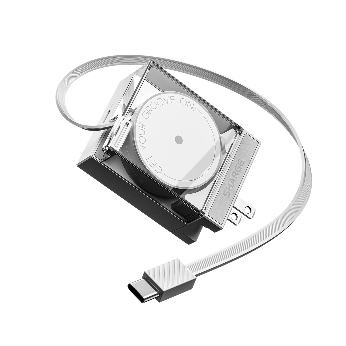 SHARGE Retractable 65 Charger ( 65W,2 Ports,Built-in Retractable Cable) - TrendyGoods