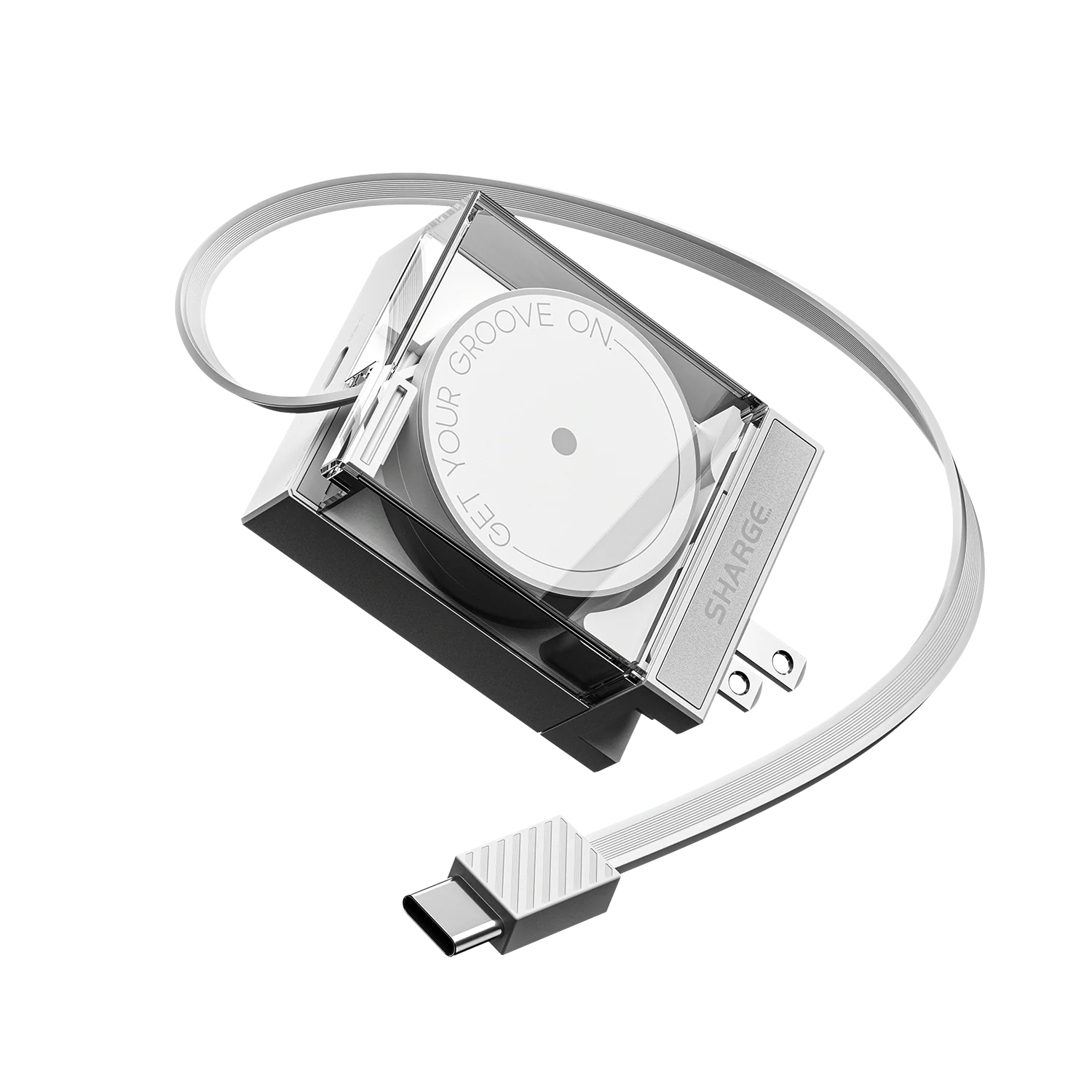 SHARGE Retractable 65 Charger ( 65W,2 Ports,Built-in Retractable Cable) - TrendyGoods